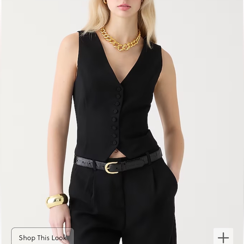 J Crew Slim-fit tuxedo vest in city crepe